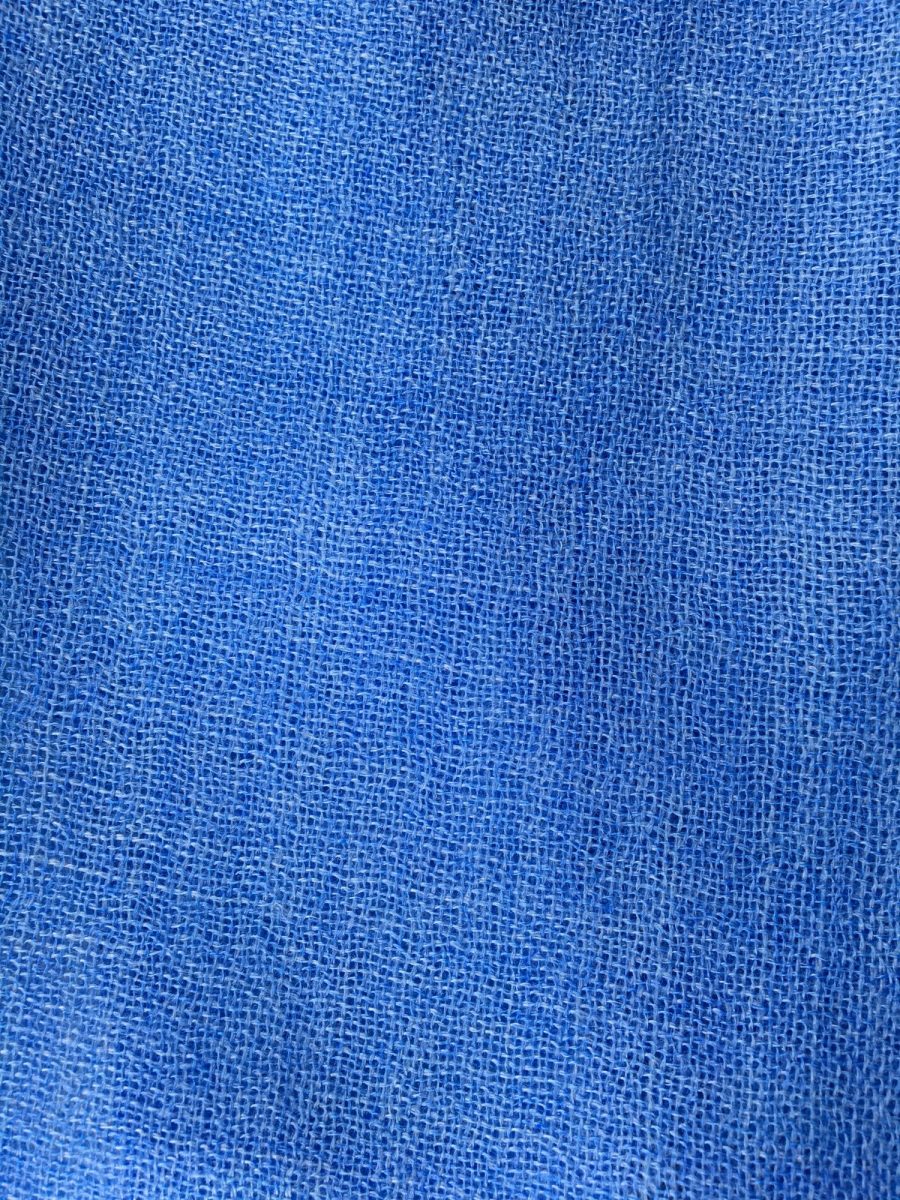 Blue Featherlight Solid Wool Scarf-2
