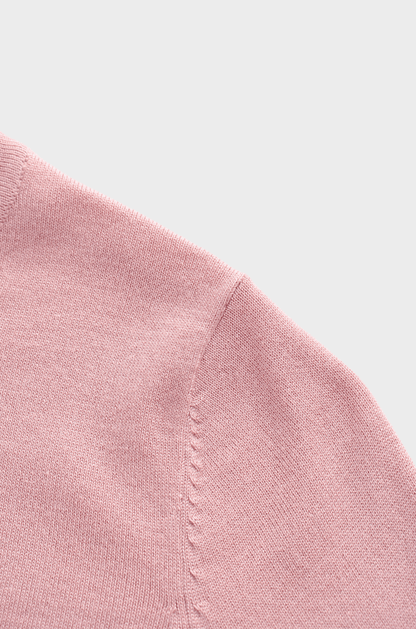 Basic Crew Sweater 3Q-Mauve-3