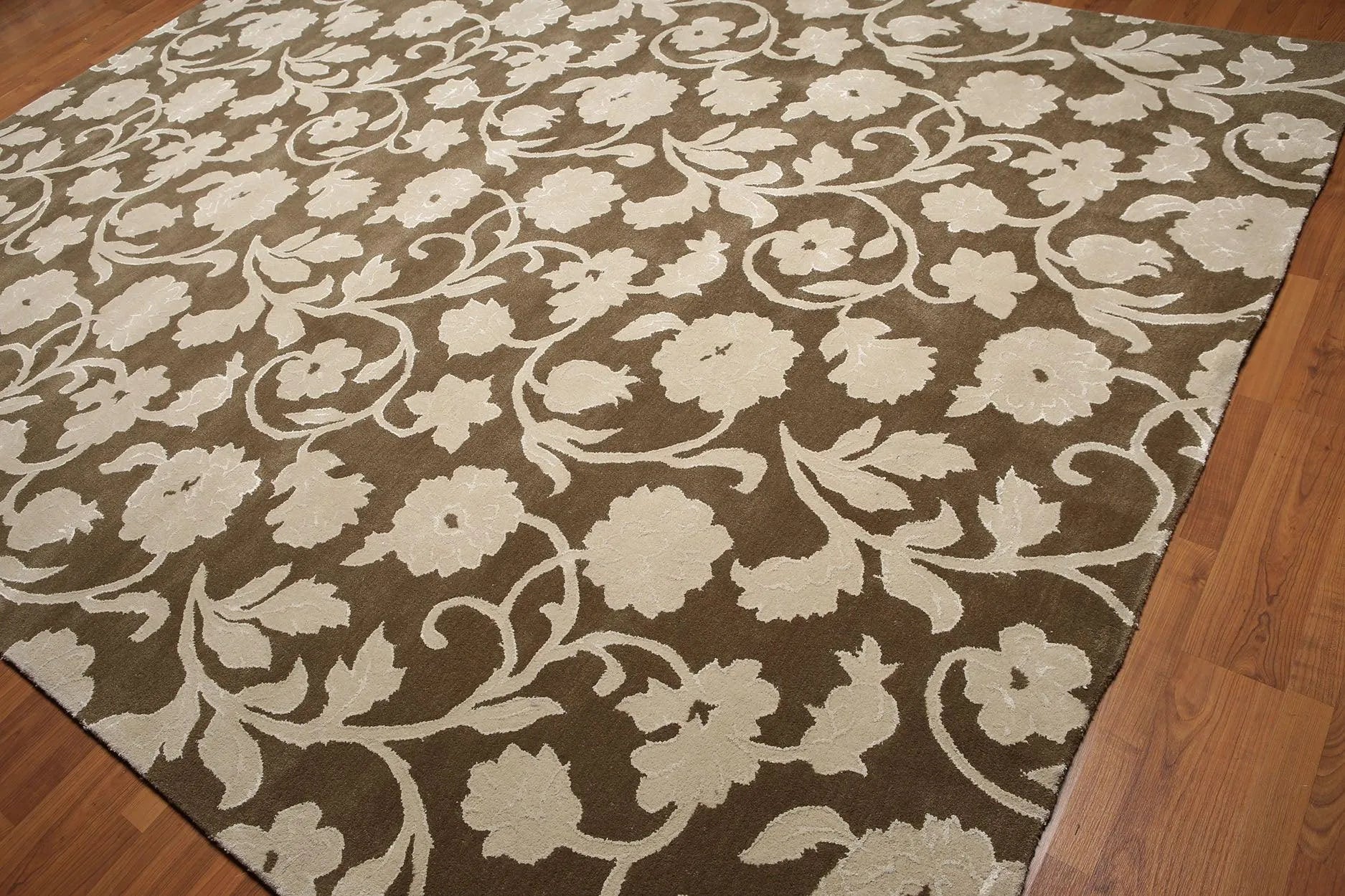 9 x 12 Handmade wool & Silk Oriental Area Rug Transitional 9x12-1