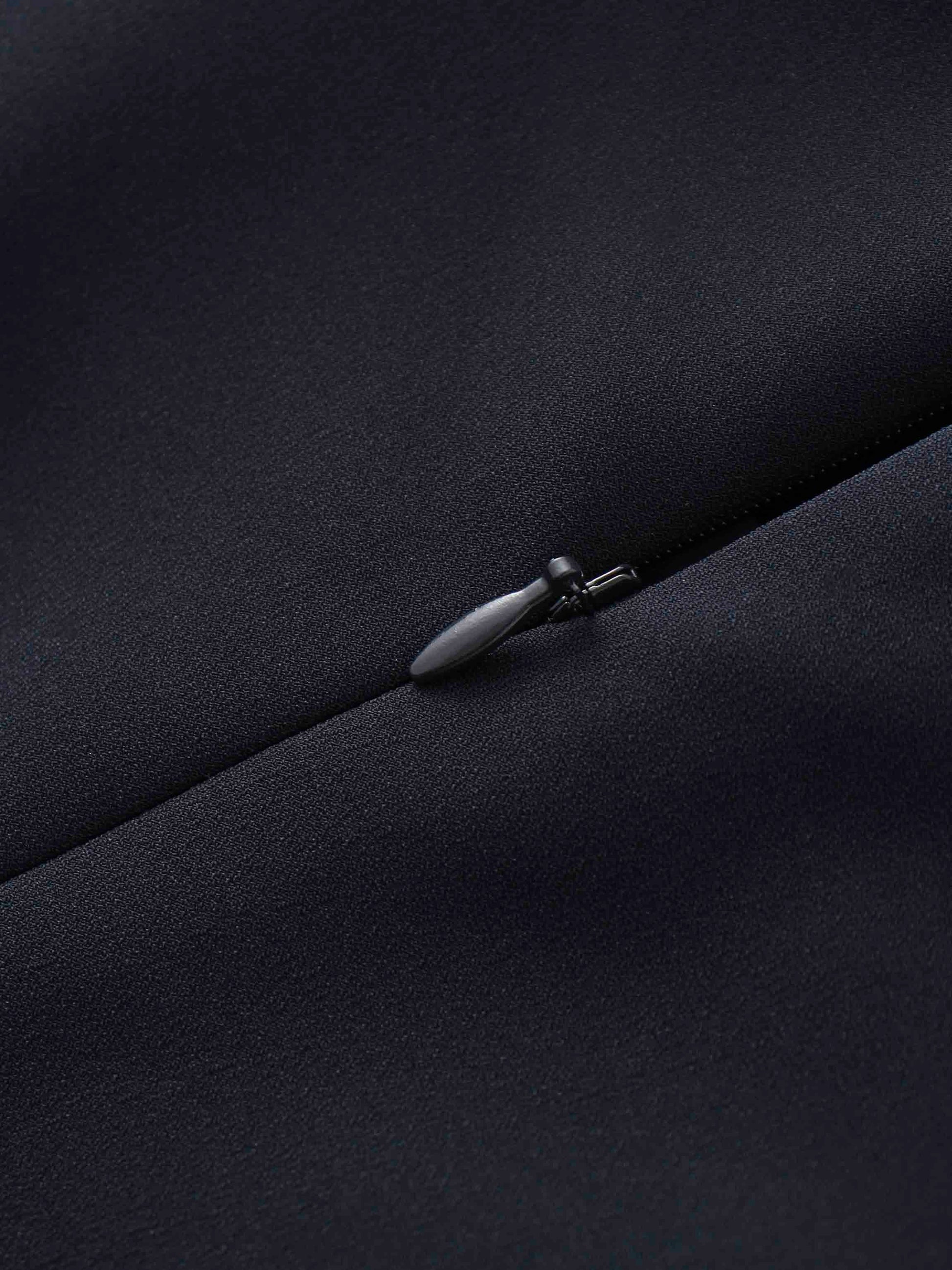 Crepe Slip Dress-Navy-4