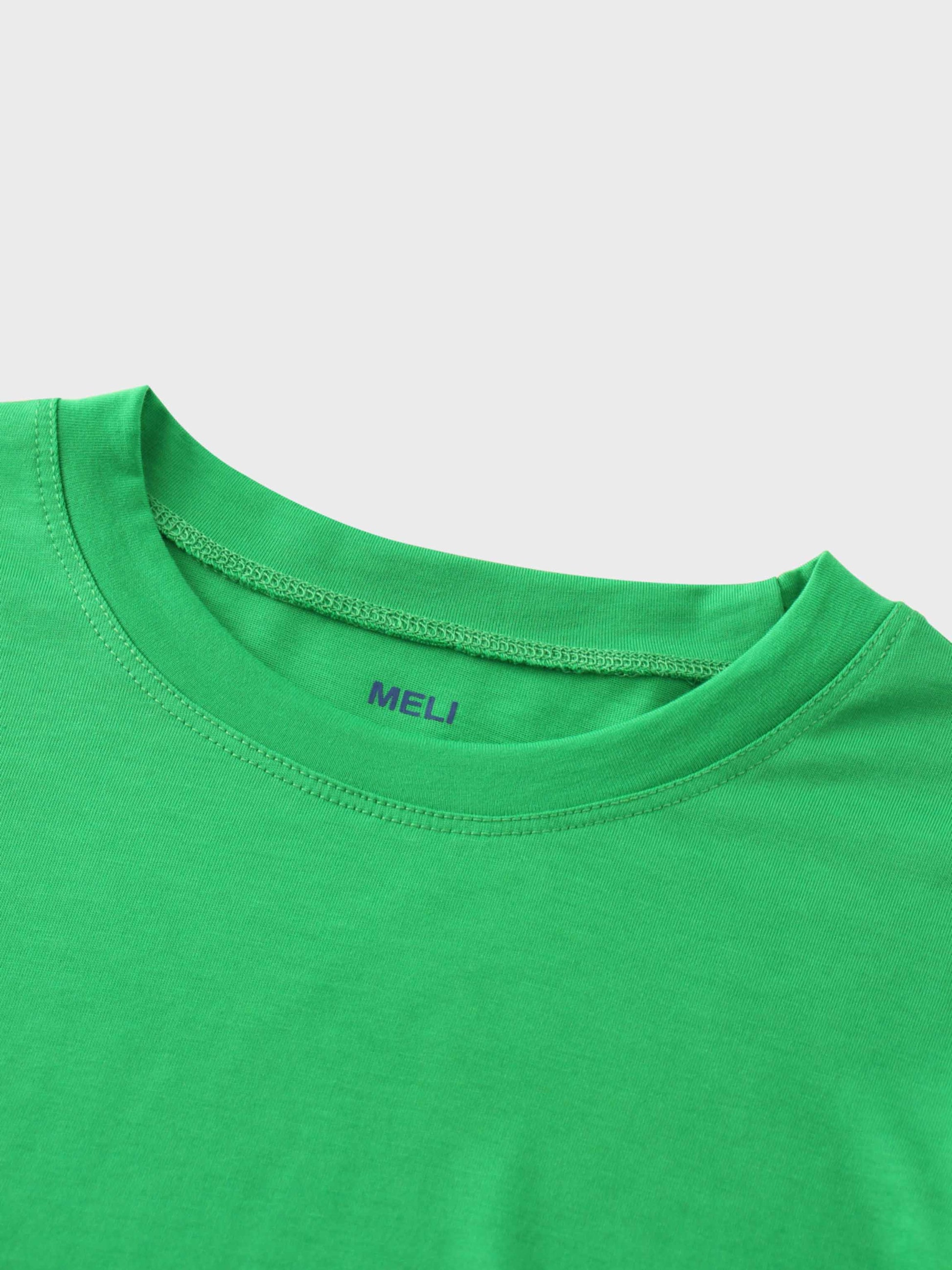 Bubble Sleeve T-Shirt-Kelly Green-2