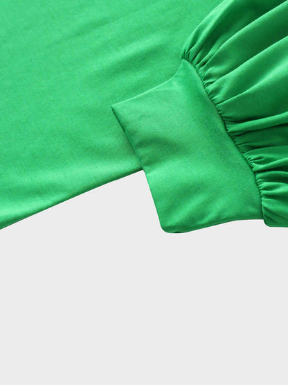 Bubble Sleeve T-Shirt-Kelly Green-4