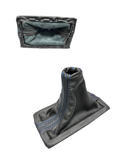 Genuine LEATHER Shift Boot Cover + Frame Fits For Ford Mustang GT 2005 2006 2007 2008 2009-9