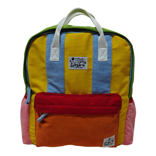 KARAFURU: Colorful corduroy backpack-0