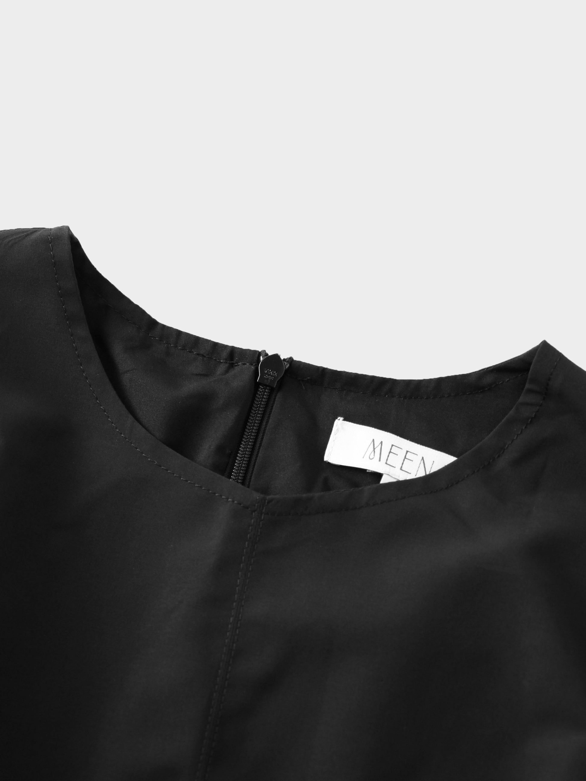 Taffeta Bubble Jumper-Black-2