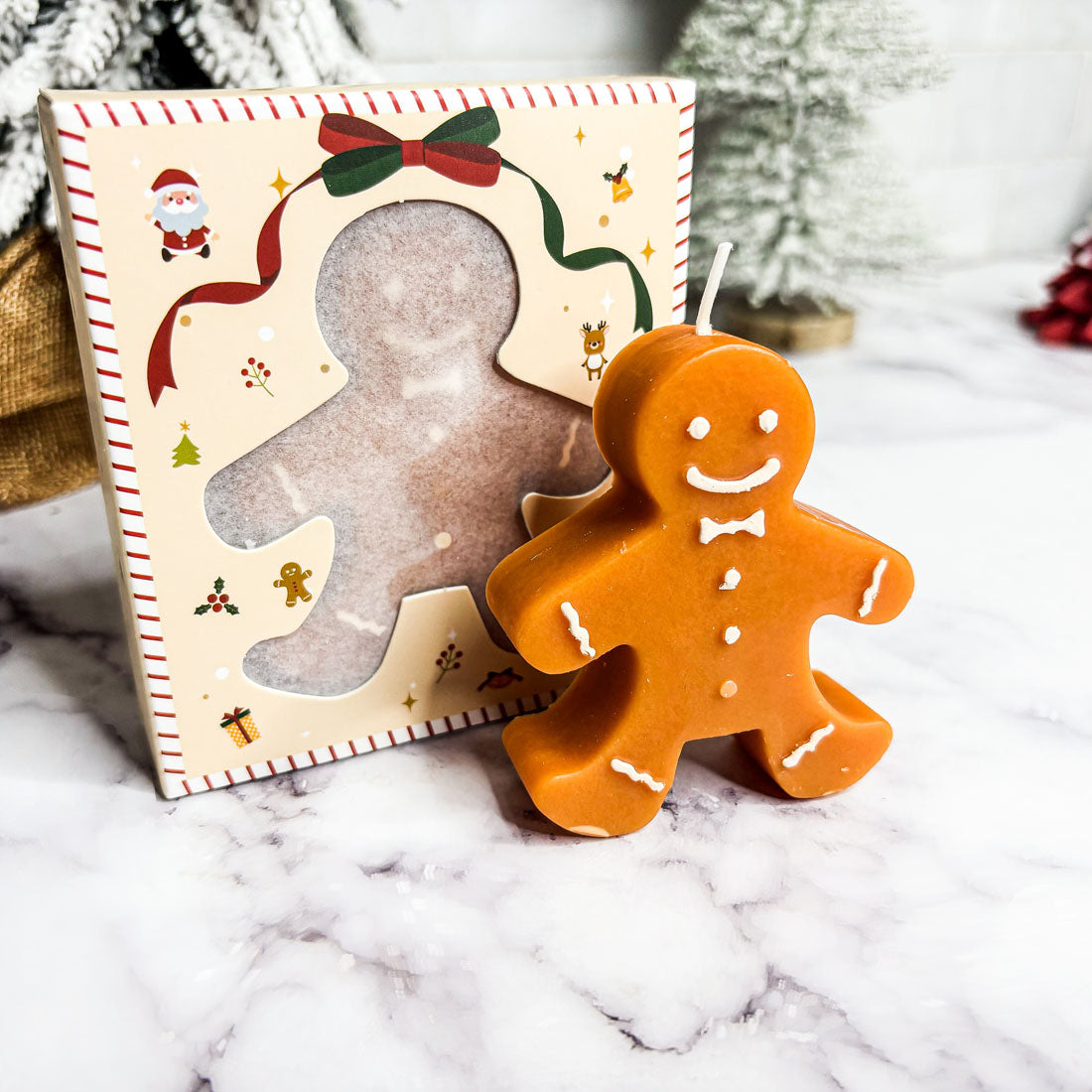 Gingerbread Man Candle-3