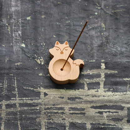 Fox - Wooden Essential Oil Diffuser | Incense Holder-0