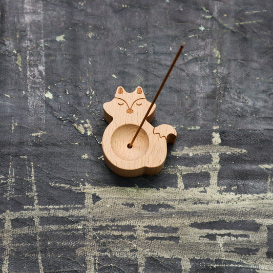 Fox - Wooden Essential Oil Diffuser | Incense Holder-0