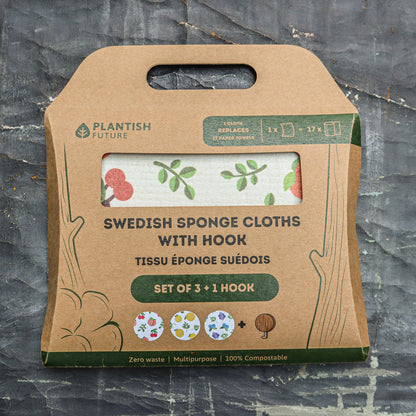 Fruity Cuties - Swedish Sponge Cloth Set + Hook-0
