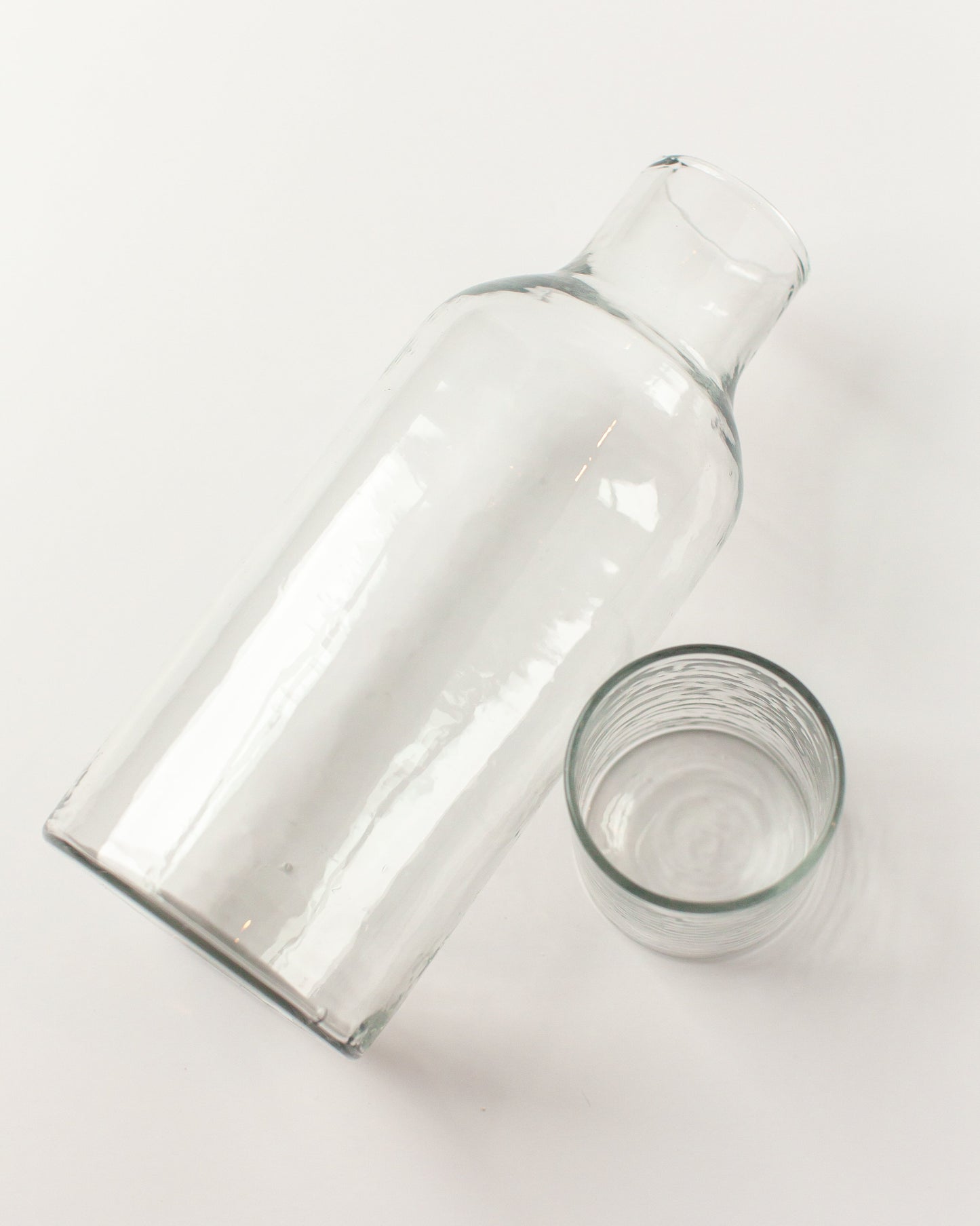 Handblown Hammered Glass Carafe-6