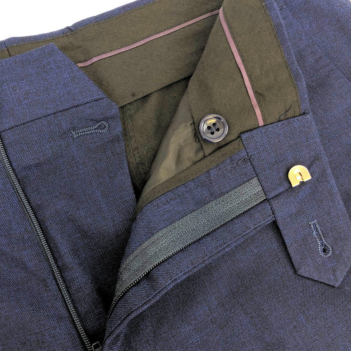 Blue Slim Fit Trousers-2