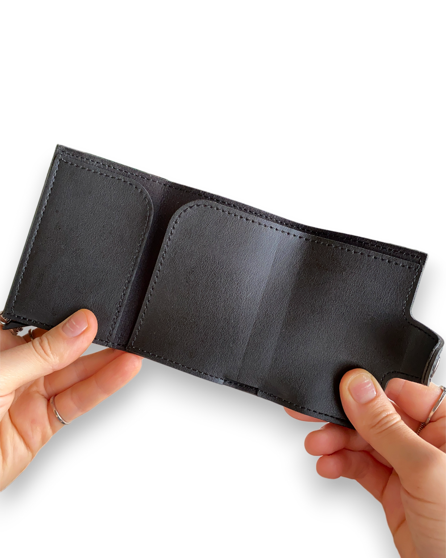 Angora - Vegan Leather RFID Mechanism Card Holder with Cash Compartment-4