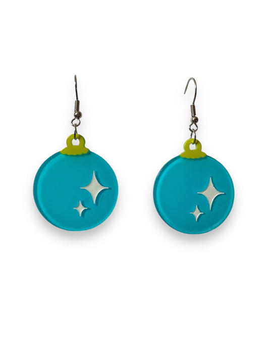 Christmas Bauble Drop Earrings by Lipstick & Chrome-0