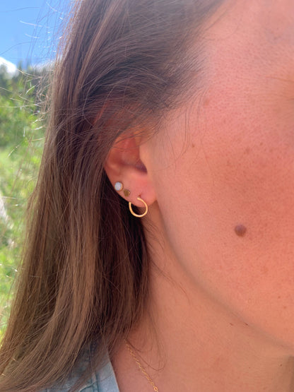 Lucky Horseshoe Stud Earrings-4