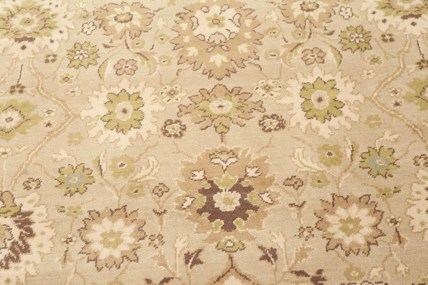 9' x 12' Traditional Oushak Hand Knotted Area Rug Carpet 100% wool Beige-4