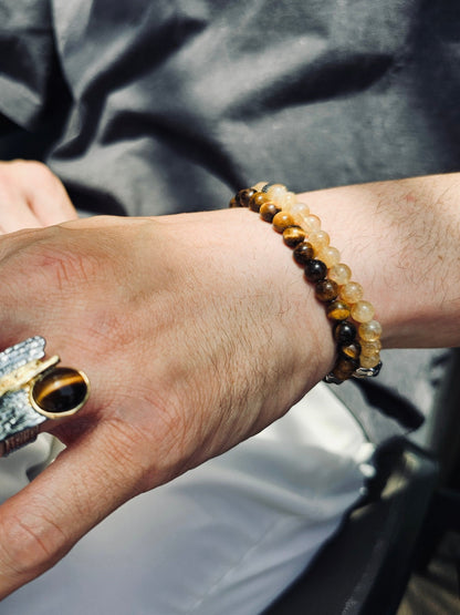 Citrine Flexible Men's Bracelet MEB11-1