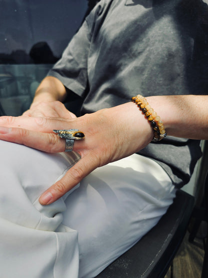 Citrine Flexible Men's Bracelet MEB11-3