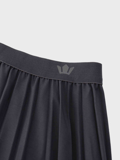 Pleated Skirt 35"-Dark Grey-4
