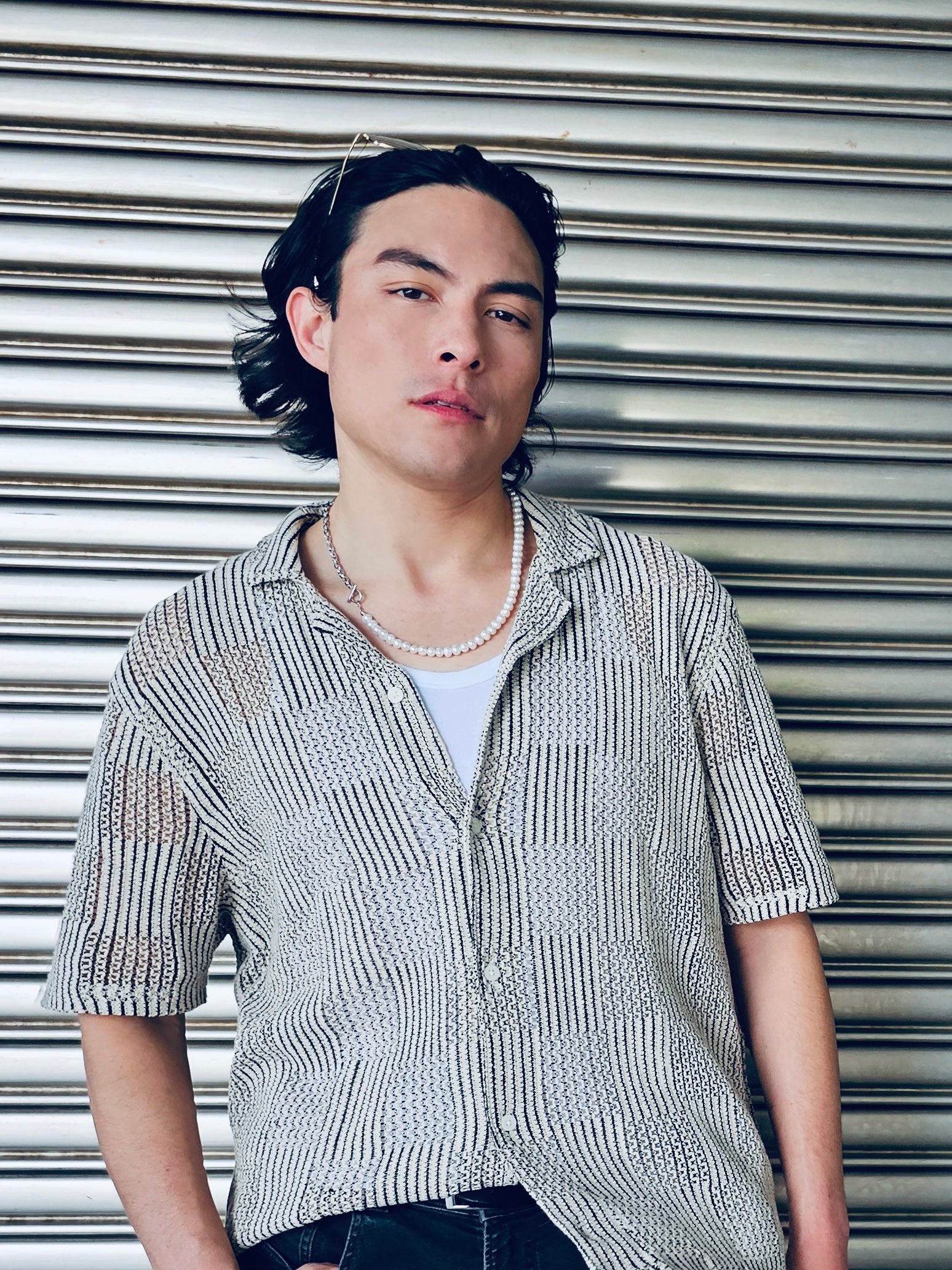 Freshwater Pearls With Chain Versatile Mens Necklace MEN07-1