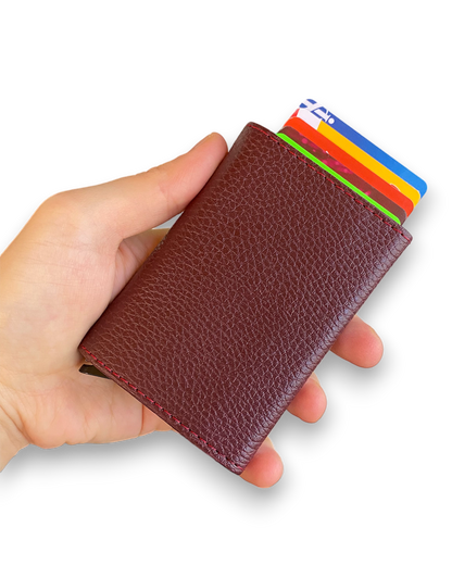 Agara  – PU Leather RFID Mechanism Card Holder/Wallet-0