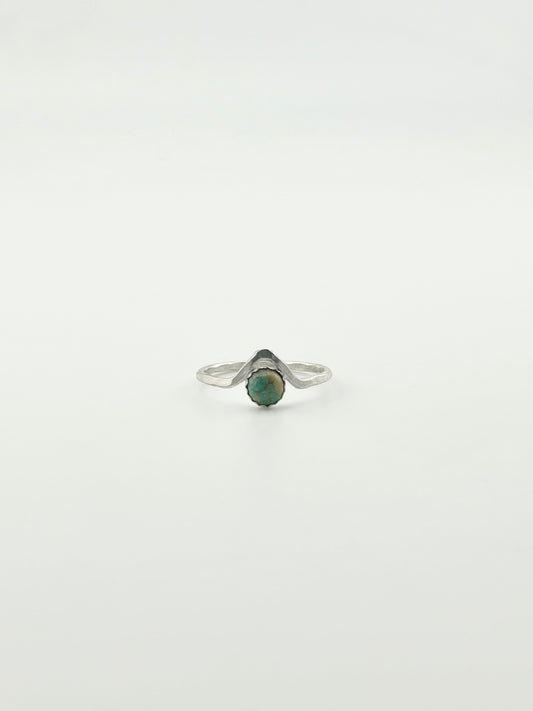 Turquoise Chevron Stacking Ring-0