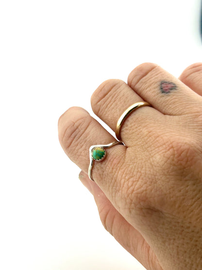 Turquoise Chevron Stacking Ring-1