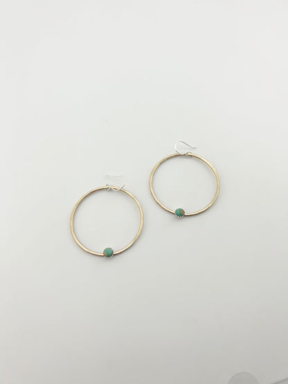 Solstice Hoops – Mona Lisa Turquoise-1