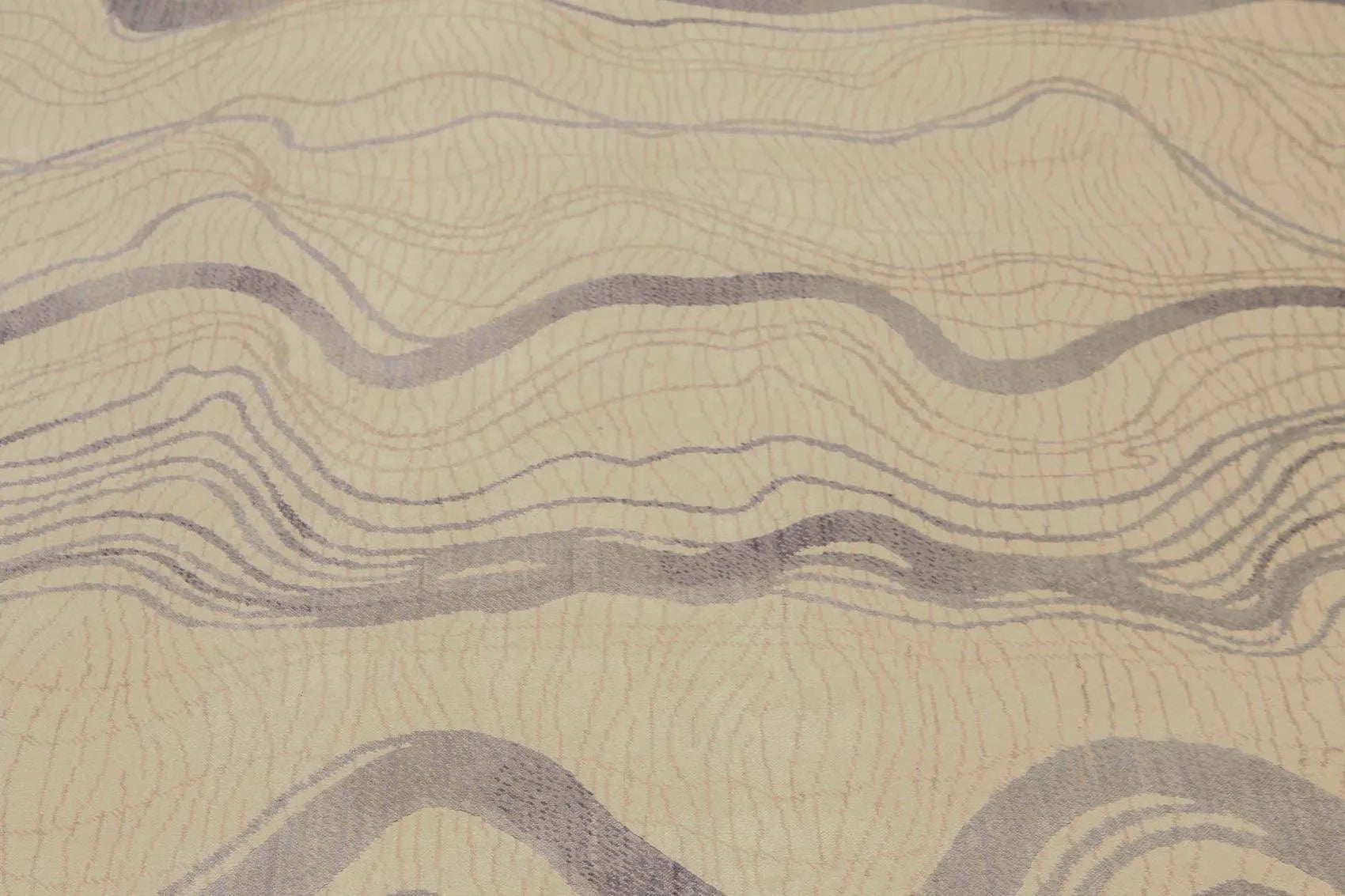 6' x 9' Hand Knotted Swirls Pattern 100% Wool Area rug Ivory-3