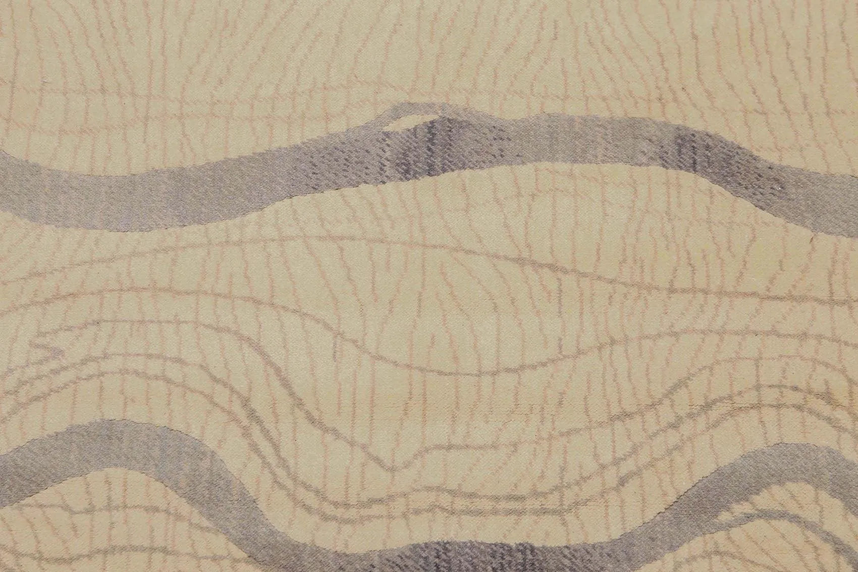 6' x 9' Hand Knotted Swirls Pattern 100% Wool Area rug Ivory-4
