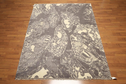 6' x 9' Hand knotted Oriental area rug 100% Wool Modern Gray-2