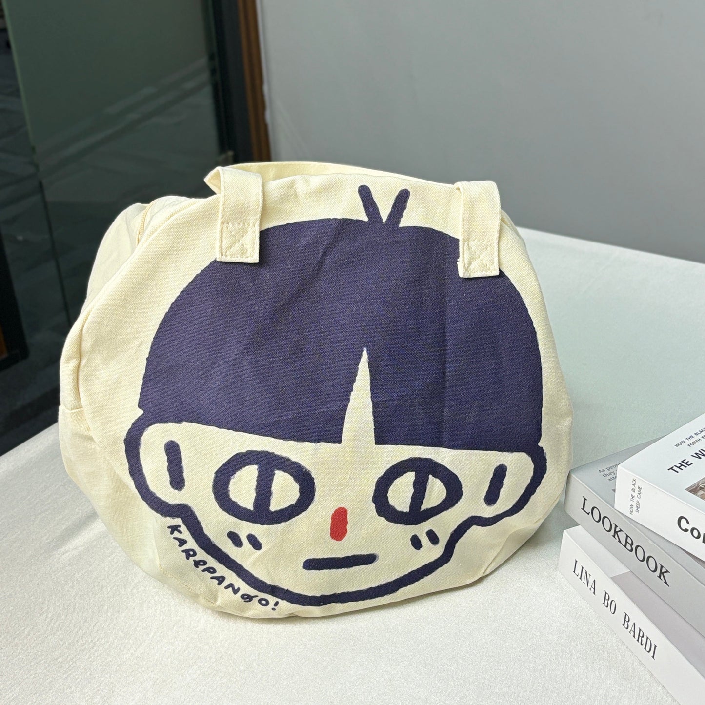 HAYA: Large zipper tote bag-3