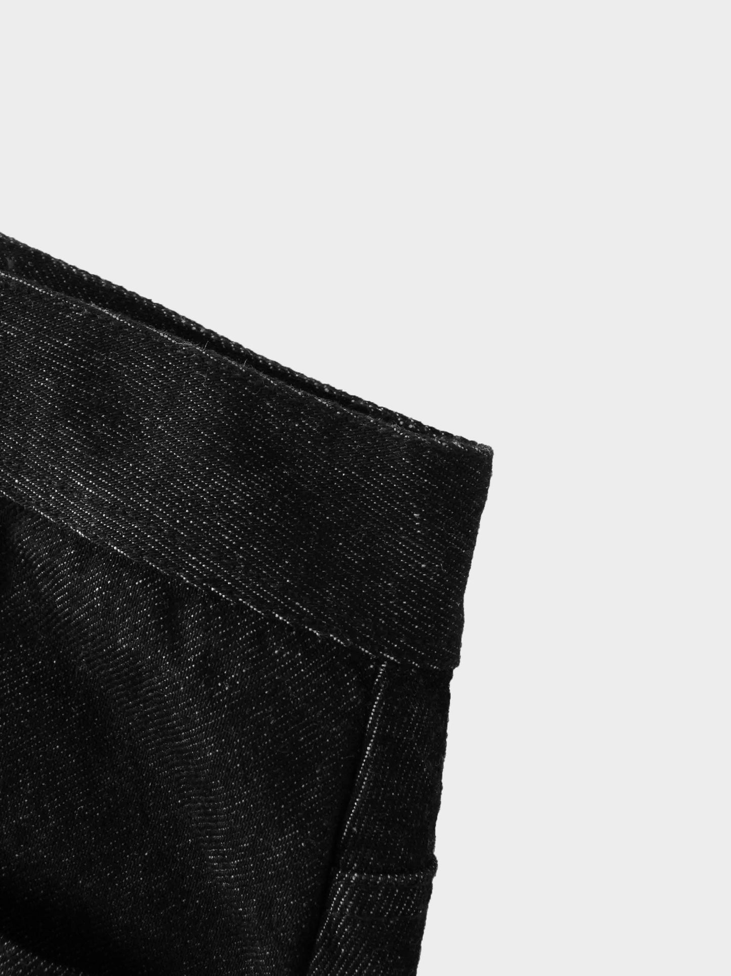 Denim Seamed Skirt-Black Wash-3