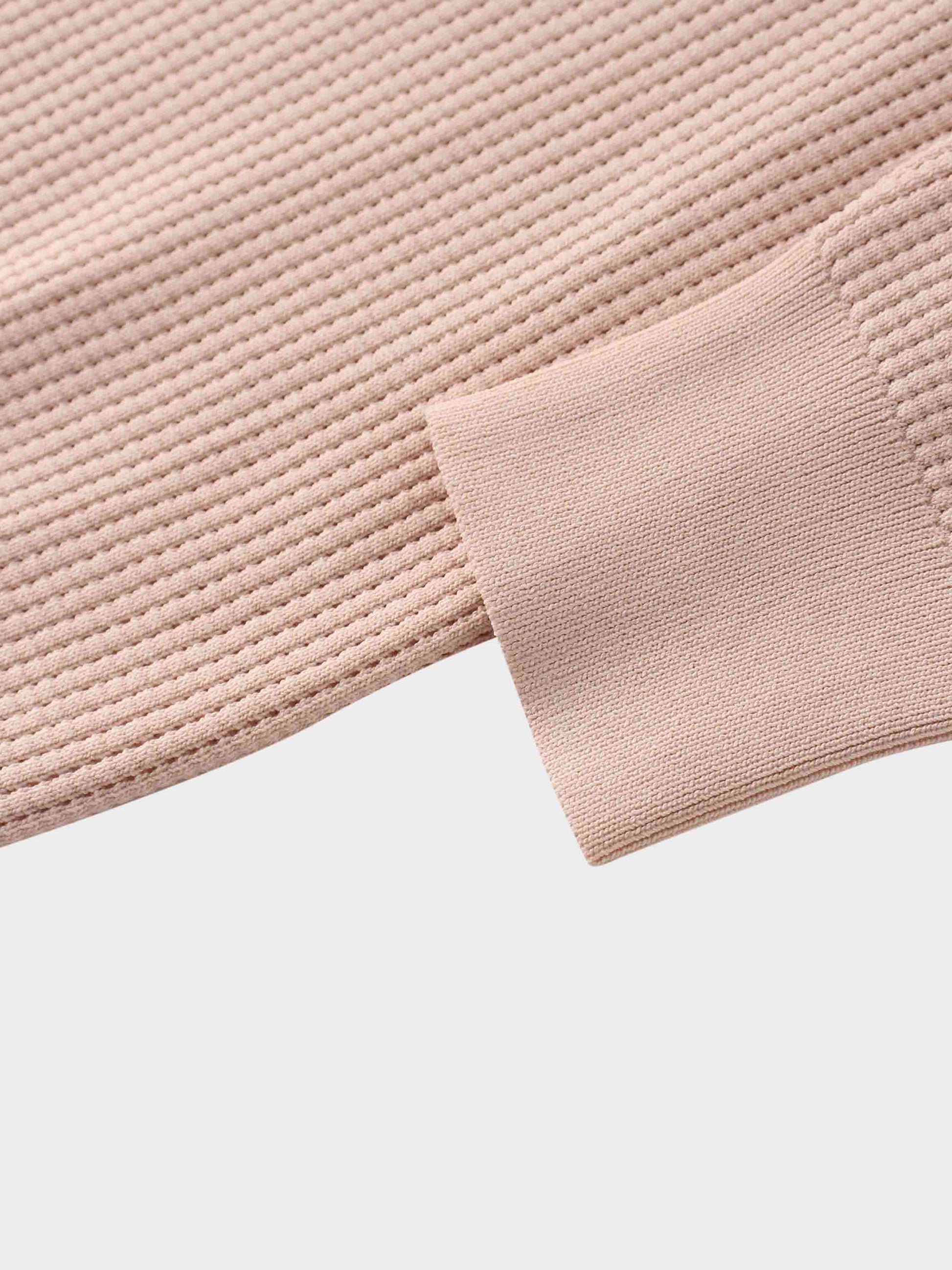 Waffle Collared Sweater-Blush-4