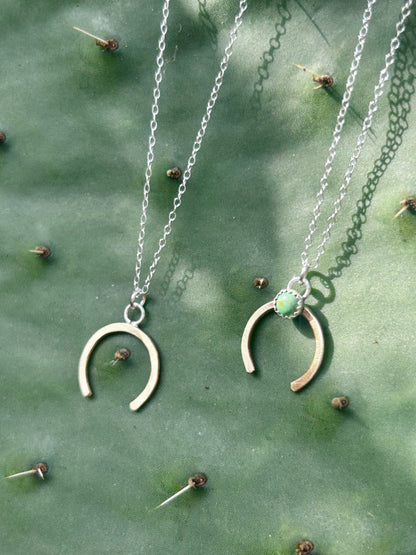 Share Luck - Lucky Horseshoe Charm Necklace - Turquoise-2