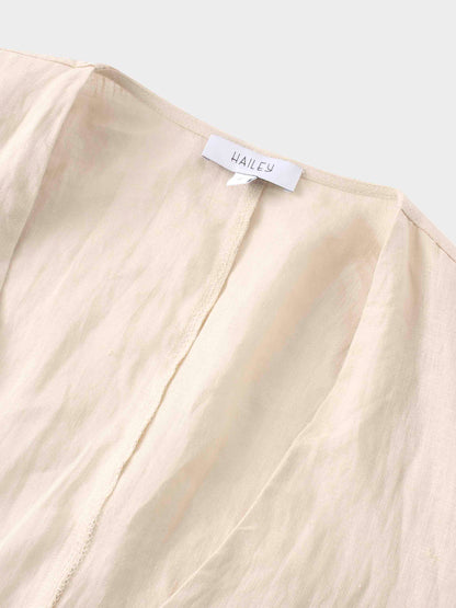 Linen Blazer-Ecru-3