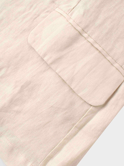 Linen Blazer-Ecru-4