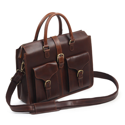 Garrison Leather Laptop Messenger Bag-0