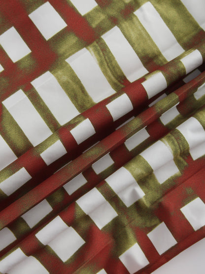 Box Pleat Skirt-Ombre Plaid-3