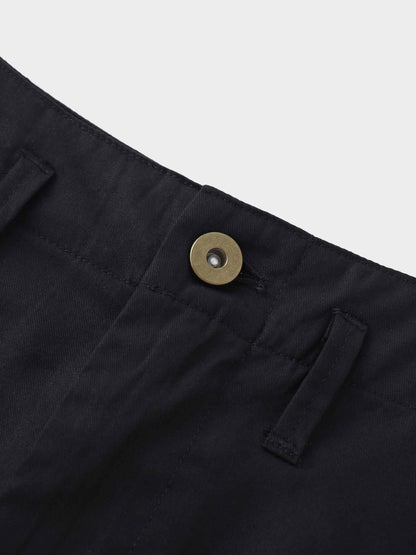 Contrast Pocket Skirt-Black-4