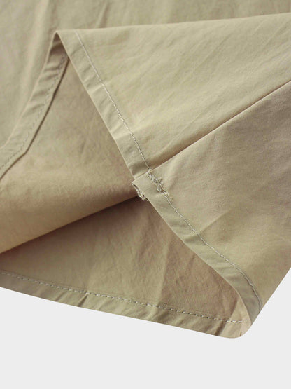 Micro Pleat Elastic Waist Skirt-Sand-4