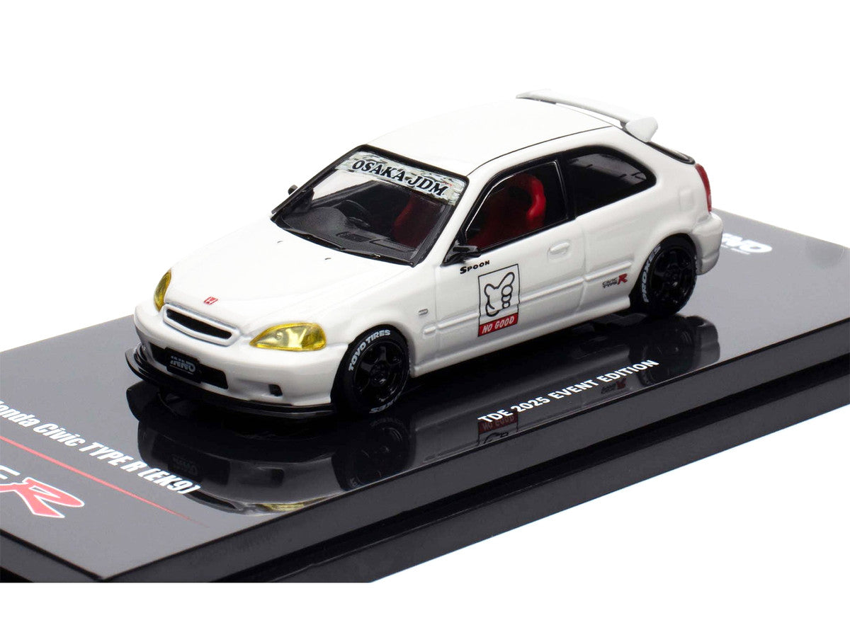 Honda Civic Type R (EK9) RHD (Right Hand Drive) White "Thailand Diecast Expo 2025 Event Edition" 1/64 Diecast Model Car by Inno Models-2