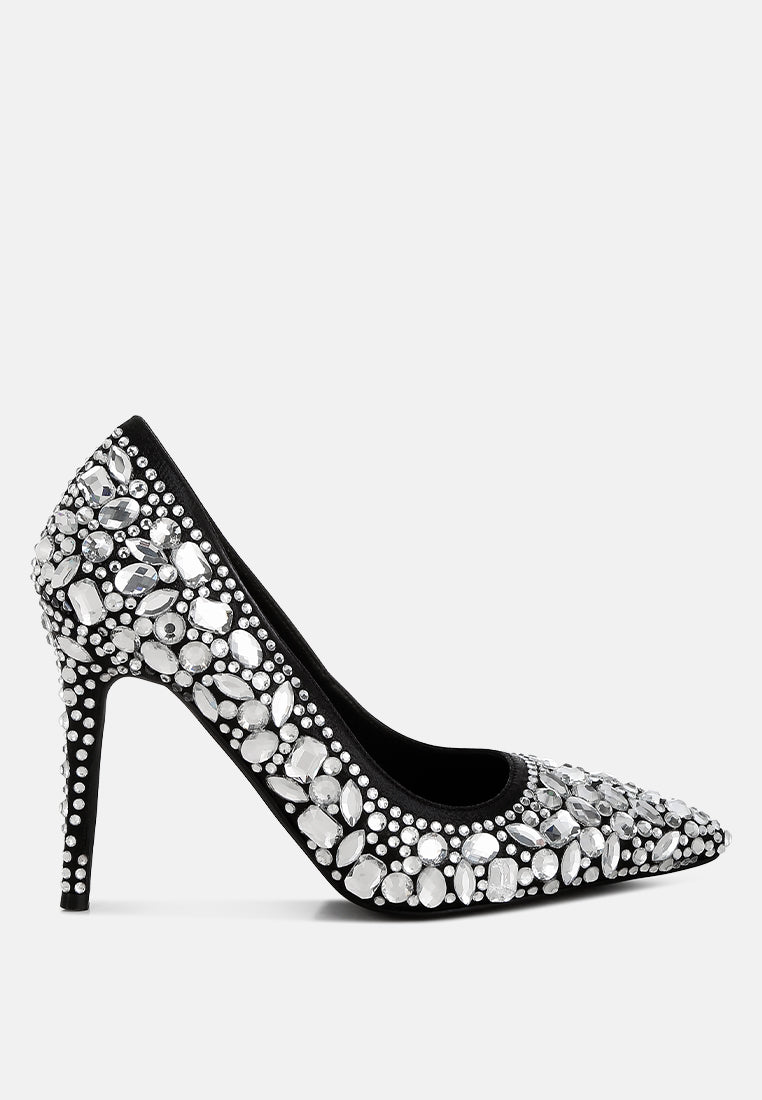 Iceout Diamante & Rhinestone Embellishments Pumps-5