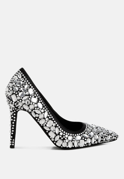 Iceout Diamante & Rhinestone Embellishments Pumps-5