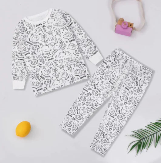 Girls DIY Graffiti Coloring Suit