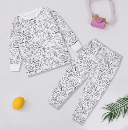 Girls DIY Graffiti Coloring Suit