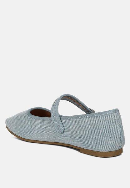 Iker Classic Denim Pin Buckle Ballerinas-2