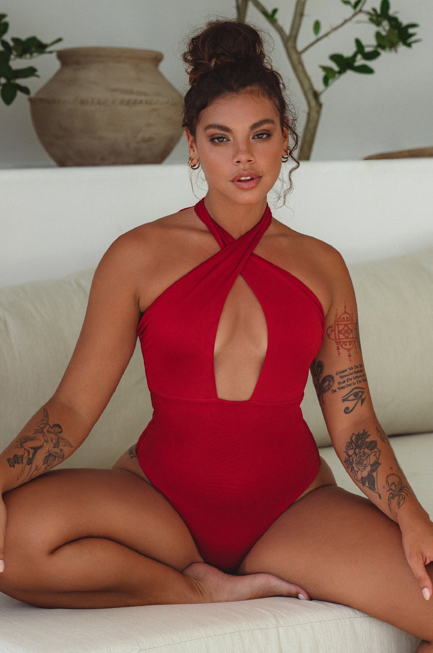 Iliana Cross-Over One Piece Swimsuit-1