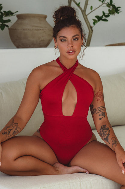 Iliana Cross-Over One Piece Swimsuit-1