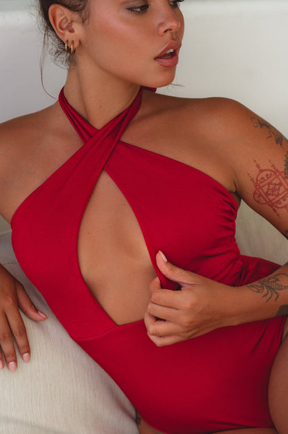 Iliana Cross-Over One Piece Swimsuit-4