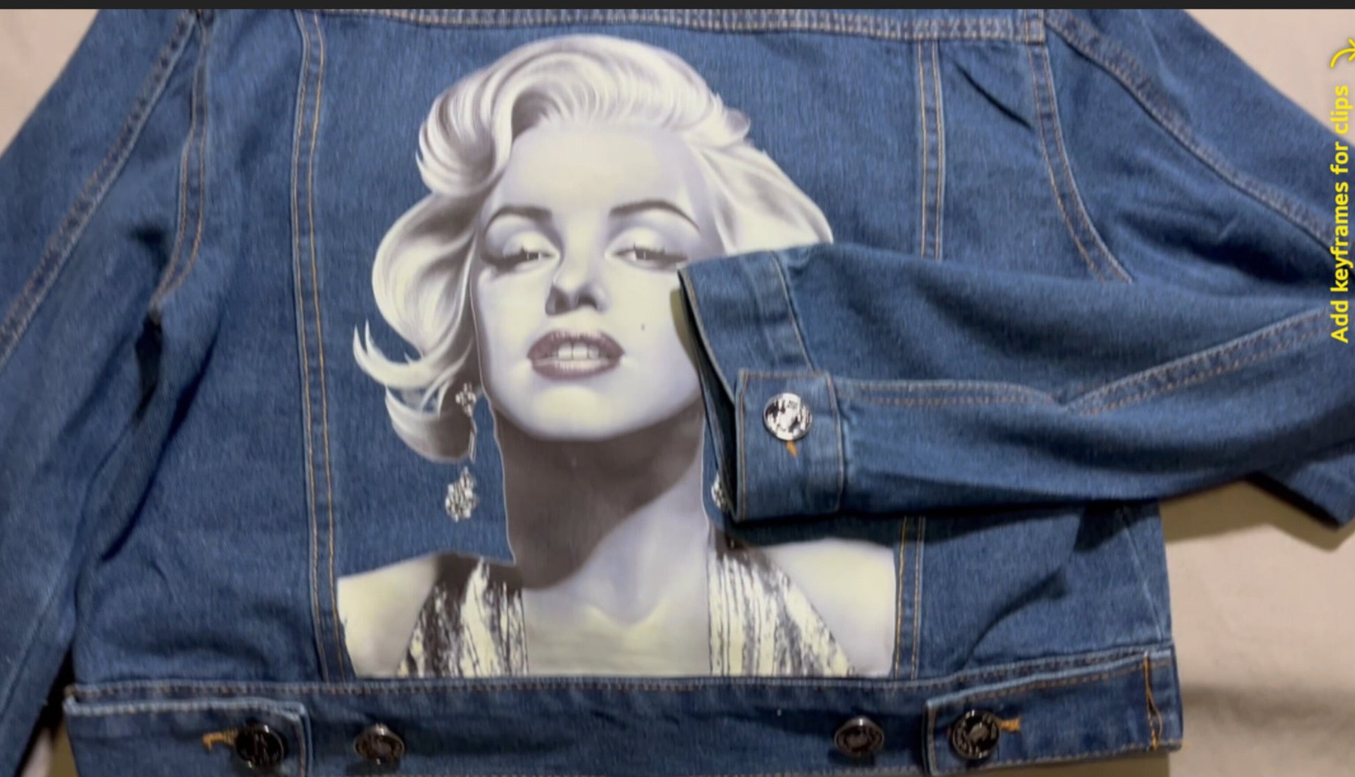 DON JOHN Jean Jacket Marilyn Monroe Women's-0